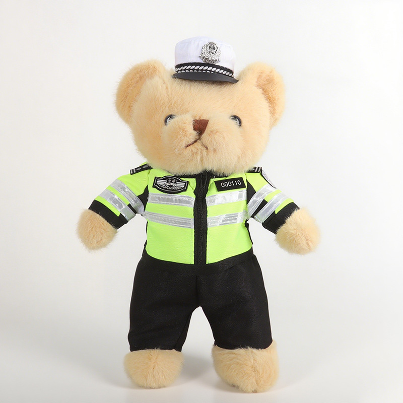 Uniforme de policía de emergencia de bomberos de policía Teddy Bear muñeca Jewel muñeca juguete de peluche regalo