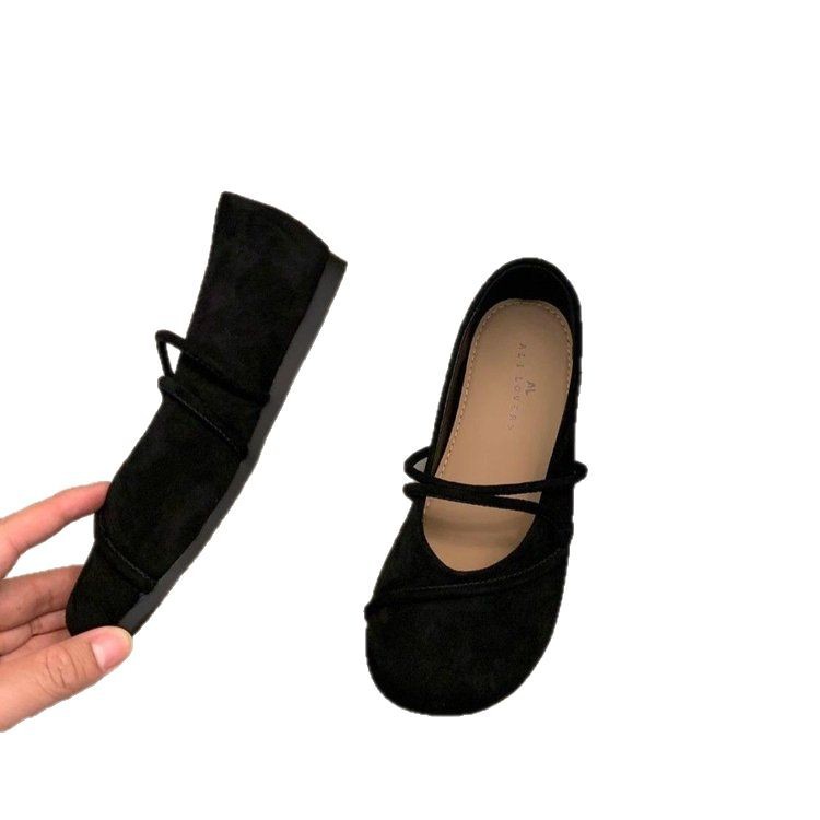 Round-toe Retro Soft-soled For Women, 2025 Spring Forest-style Flat Mary Jane Shoes, Ballet Granny Shoes_vogvips.com
