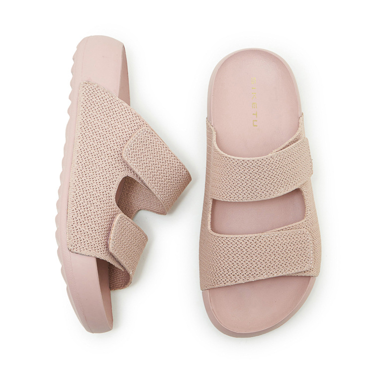 Dép sandal nữ quai chữ V đế dày EVA chống trượt — màu đen, màu hồng, màu kaki, màu mơ chi tiết 39