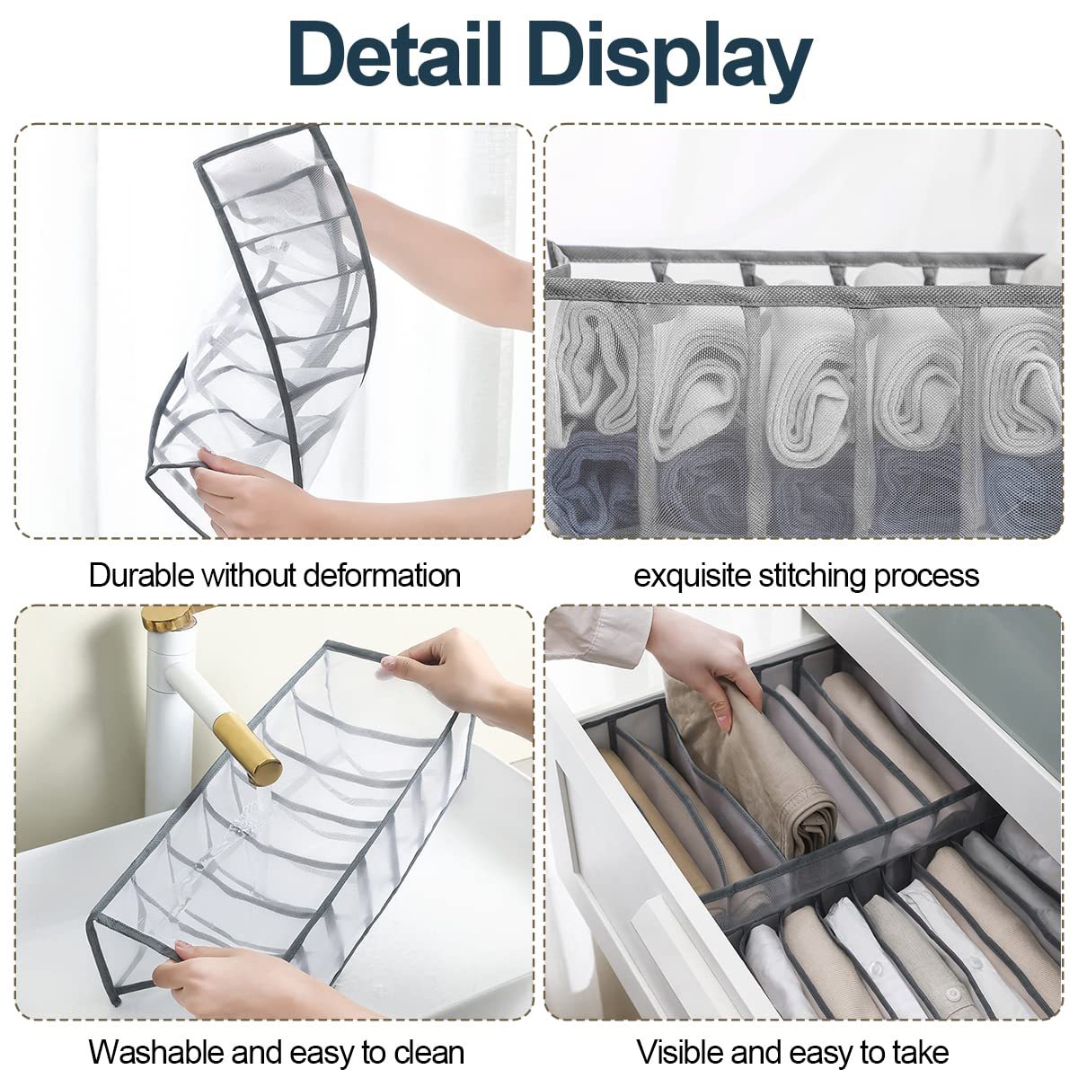 Caja de almacenamiento transfronteriza de ropa y pantalones compartimento de ropa armario caja de almacenamiento de jeans domésticos caja de almacenamiento en capas