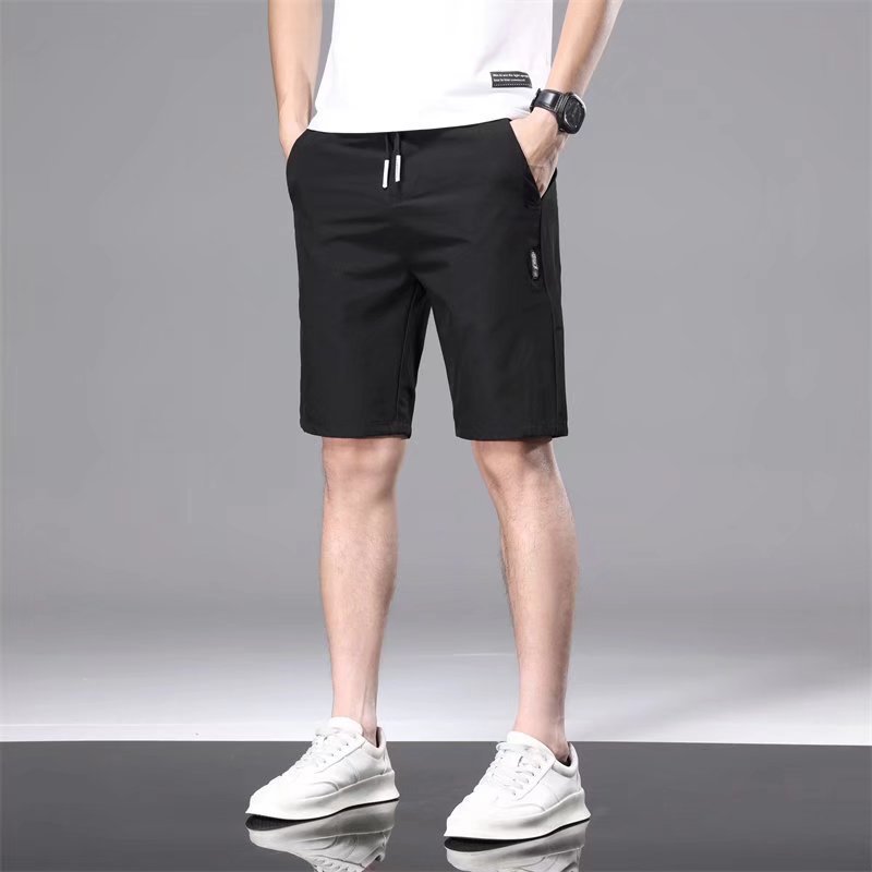 2023 estilo coreano de seda del hielo pantalones casuales los hombres verano Delgado trabajo tendencia suelta recta transpirable deportes