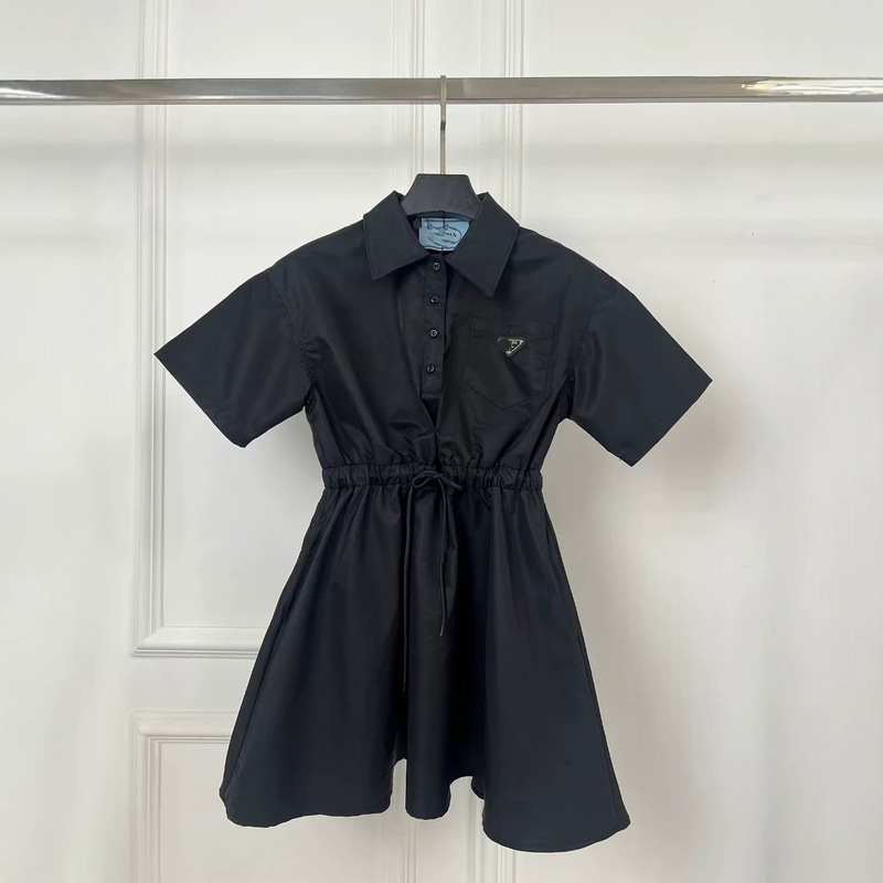 Nanyou Prada High-End Version Women's Dress Summer 26 New Short-Sleeved Dress Nanyou Prada High-End Version Women's Dress Summer 26 New Short-Sleeved Dress