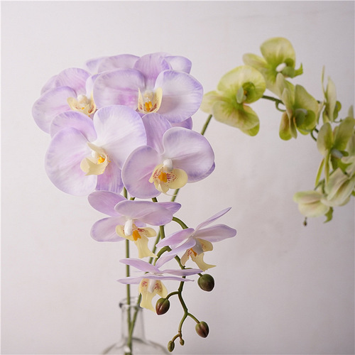 Light luxury style high-quality butterfly orchid artificial flower fake flower living room dining table entrance tabletop floral decoration bouquet