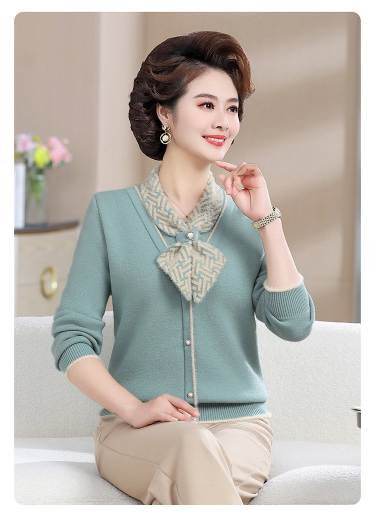 E5898 830K ÁO LEN NỮ TAIRYA MÙA XUÂN THU ĐÔNG TRUNG NIÊN DÀY ẤM THỜI TRANG NỮ G03 SẢN PHẨM MỚI