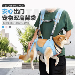 Cross-border Pet Supplies Dog Backpack Second Generation Adjustable Length Dog Backpack Summer Breathable Cat Bag in stock