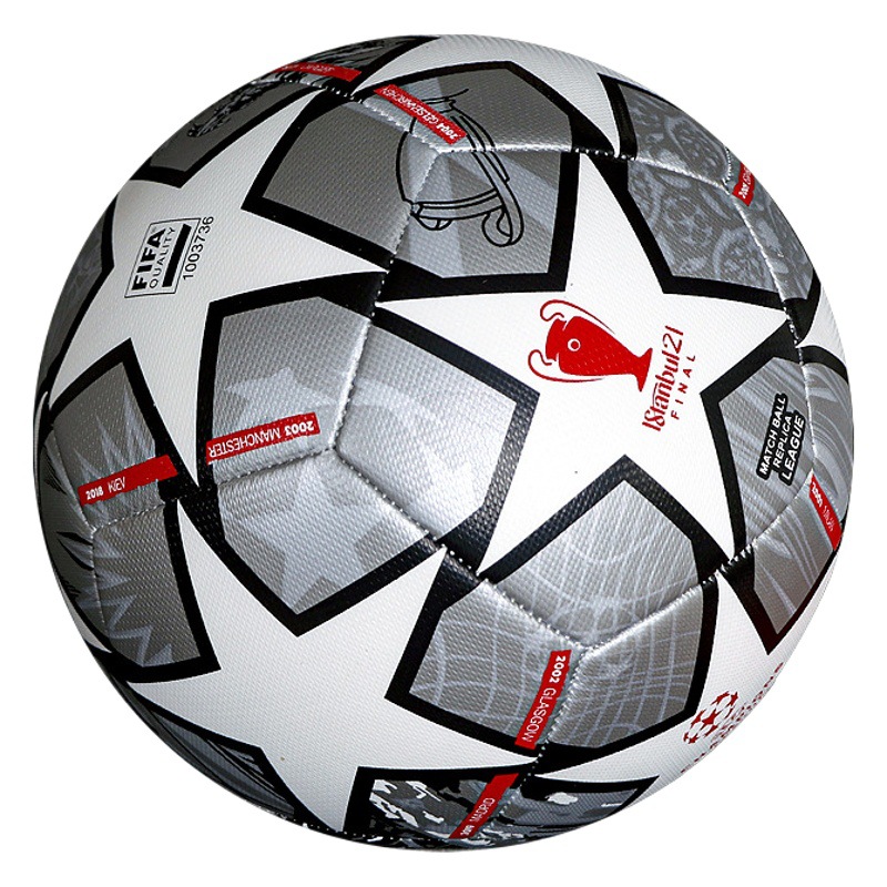 Liga de Campeones máquina de coser fútbol mano coser pu4 no. 5 fábrica de la Premier League de fútbol al por mayor comercio exterior león estrella