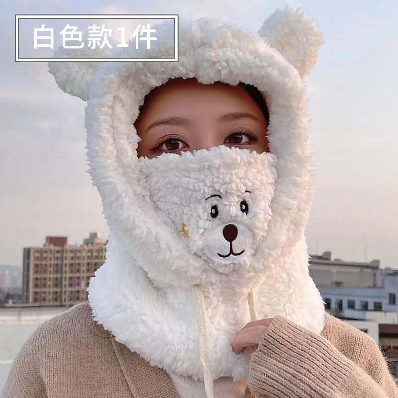 모자/마스크/모자둘레 [화이트 1개] 쓰리인원