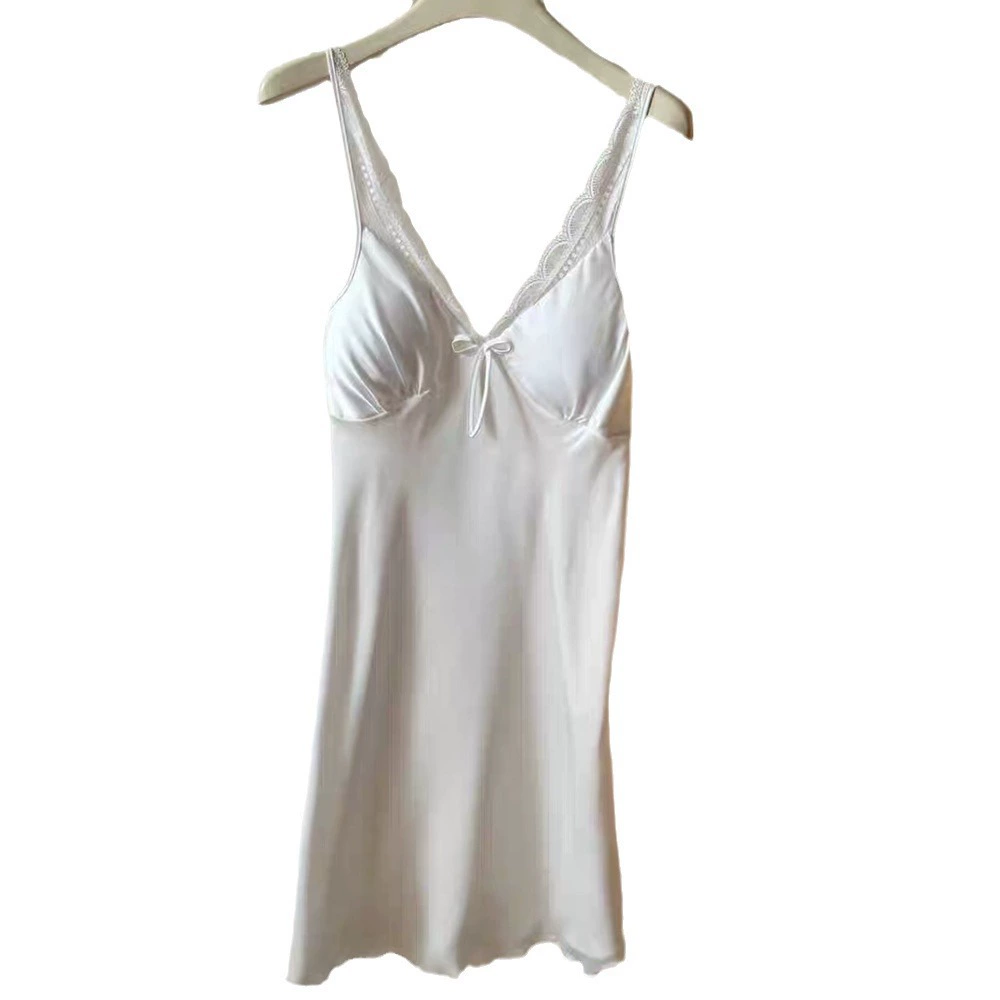 Silk pijama, summer sexy top with cups, lifting effect