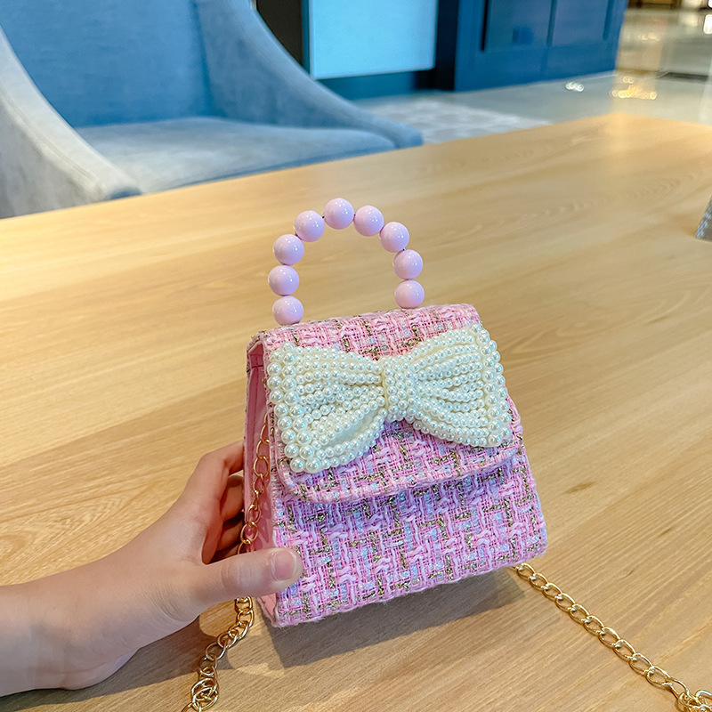 Estilo coreano princesa bolsa de mensajero mini bebé estilo occidental Chanel estilo cadena bolsa pequeña bolsa cuadrada conejito de dibujos animados bolsa de hombro