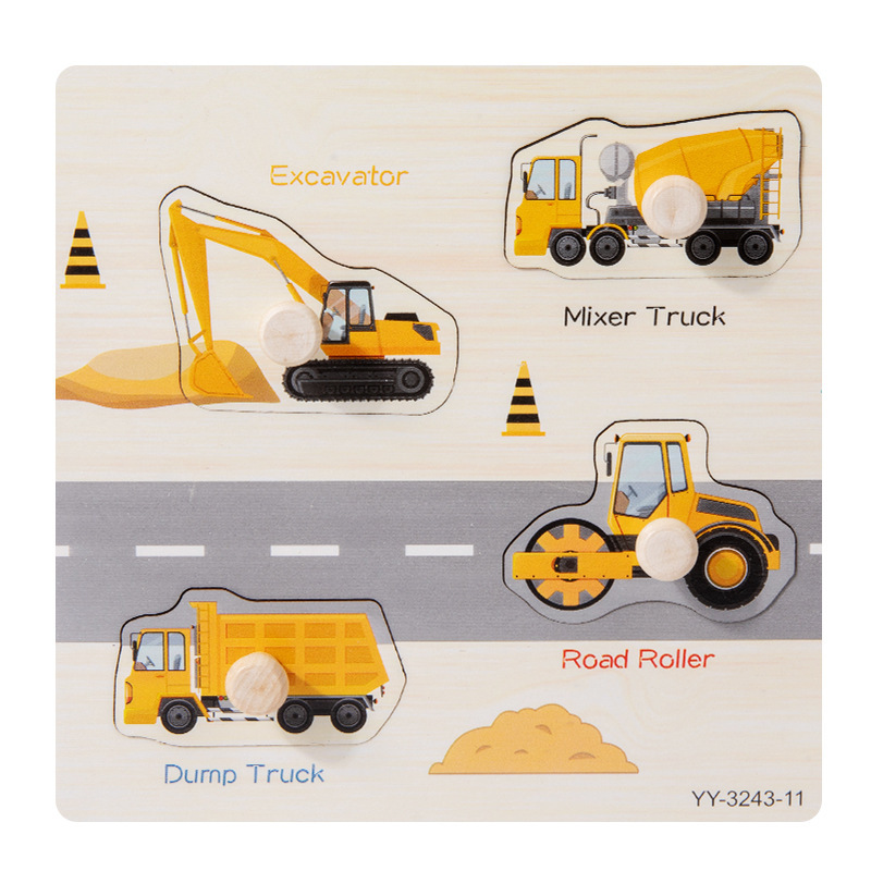 Bebé rompecabezas juego panel Montessori educación temprana mano tablero rompecabezas animal tráfico construcción bloques Niño 1-2 años viejo juguete