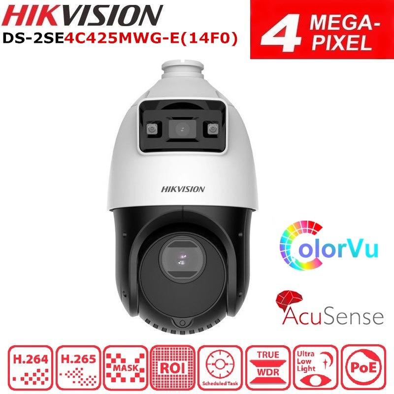 HIKvision 海外版 4MP IP PTZ colorfu Camera DS-2SE4C425MWG-E