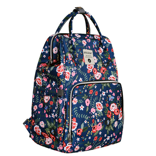 Yinxiuli Fashionable Large Capacity Printed Mummy Bag Multifunctional Waterproof Mother and Baby Outing Backpack Maternity Bag