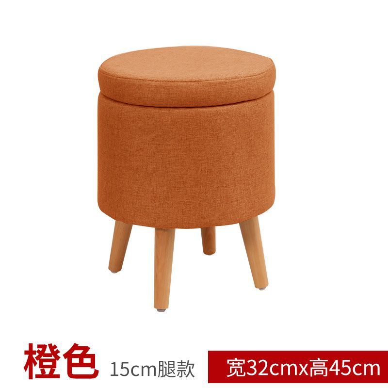 Taburete de tela bajo para el hogar taburete de sofá taburete redondo taburete de almacenamiento creativo simple taburete de almacenamiento taburete pequeño para adultos taburete de zapatos