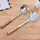 Factory wholesale 3 PCT non-magnetic stainless steel spatula wooden handle stir-frying spatula porridge spoon high-grade stir-frying spatula cooking spatula spoon