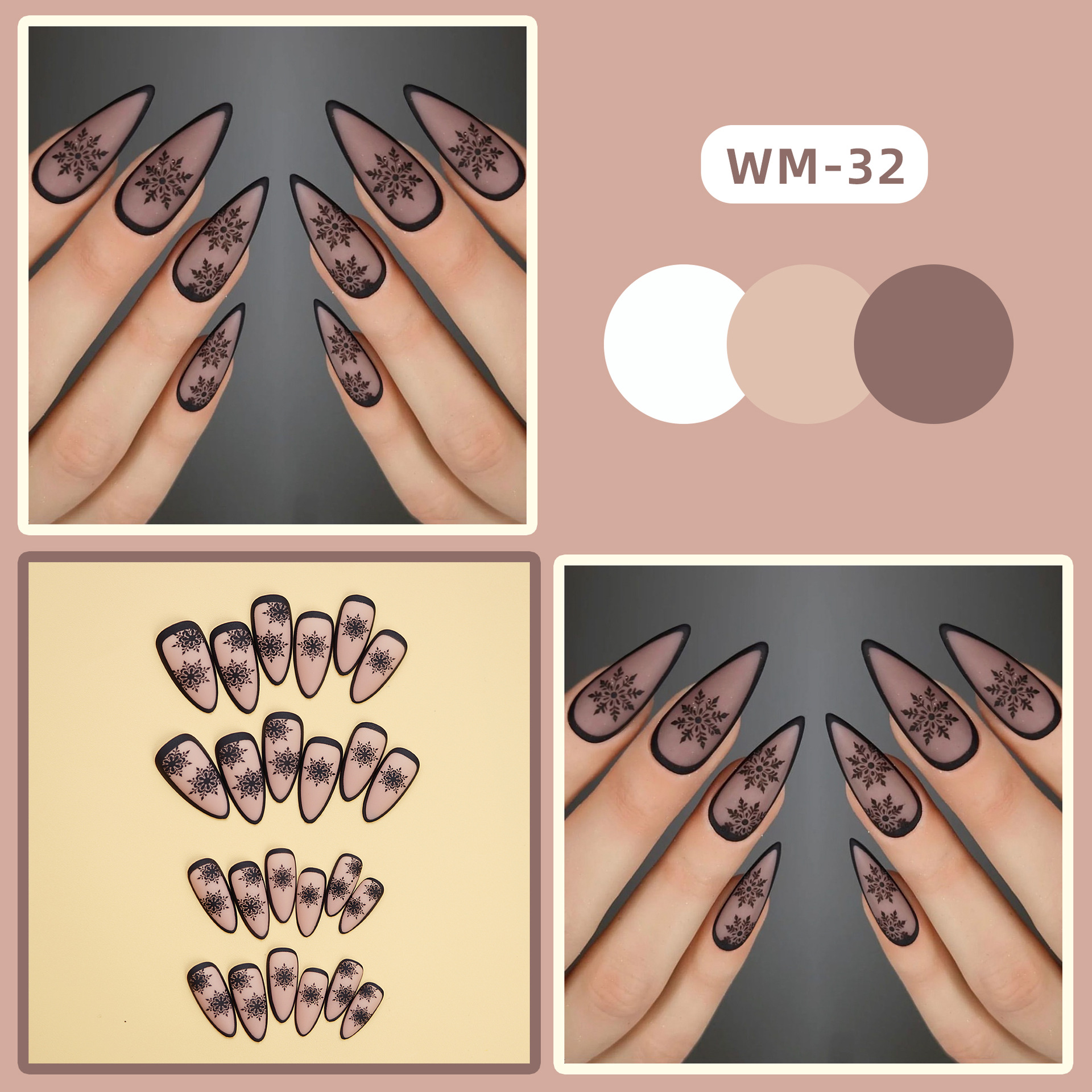 37g Weight Christmas Festival Cute Style Christmas Cute Press On Nails 11