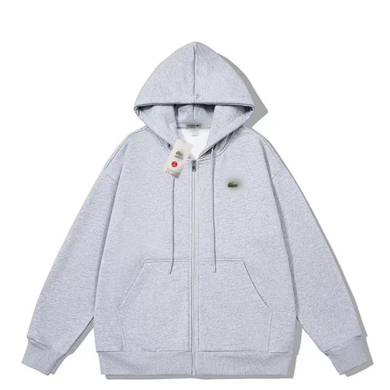 Embroidered Crocodile Sweatshirt for Men, New Spring and Autumn Style, Cross-Border Bestseller, Hooded Zip-Up Cardigan, Solid Color, Loose Long-Sleeve Jacket Embroidered Crocodile Sweatshirt for Men, New Spring and Autumn Style, Cross-Border Bestseller, Hooded Zip-Up Cardigan, Solid Color, Loose Long-Sleeve Jacket