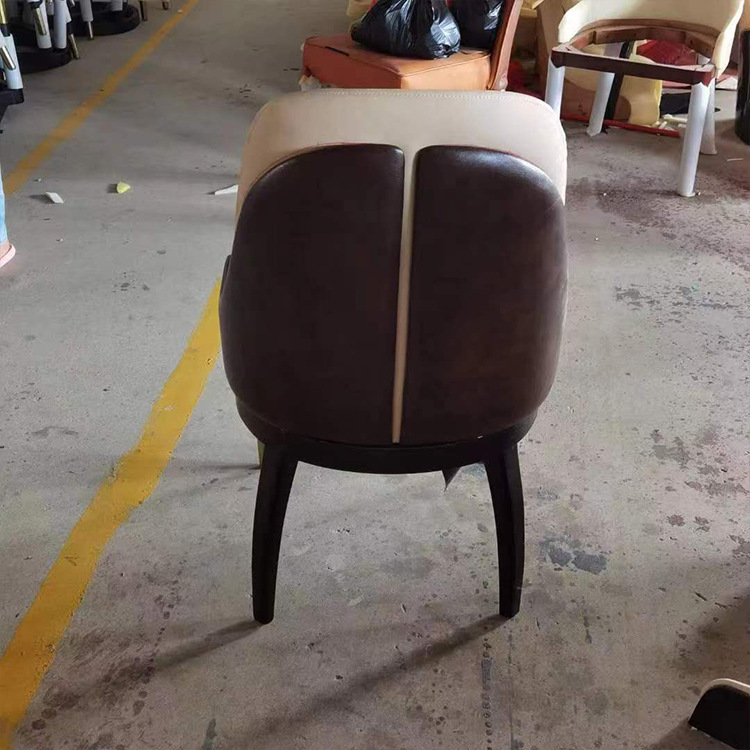 High -grade solid wood double -back leather soft bag hotel Cafe hot pot restaurant negotiated table electric table supporting chairs
