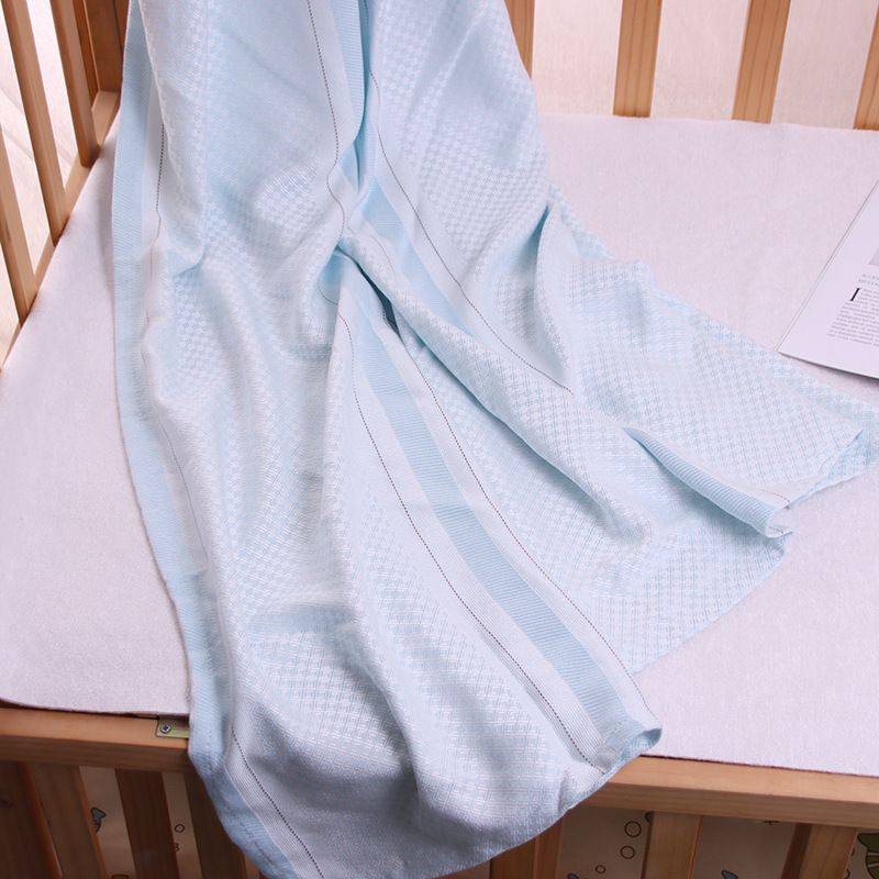 婴儿冰丝毯竹纤维盖毯新生儿童宝宝夏季薄毛巾被幼儿园午睡空调毯|ms