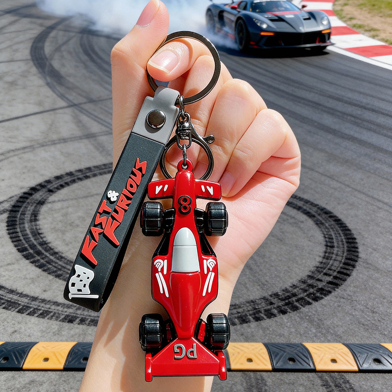 F1 Formula Racing Car Keychain Pendant, High-End Feel, New Year Stall Goods, Peripheral Accessories for Men