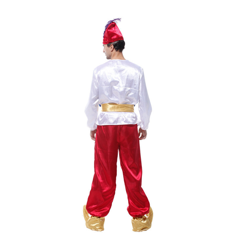 Halloween Arabian King Ball Cosplay Male Adult Aladdin Magic Lamp Prince Performance Costume_ecoleips.com