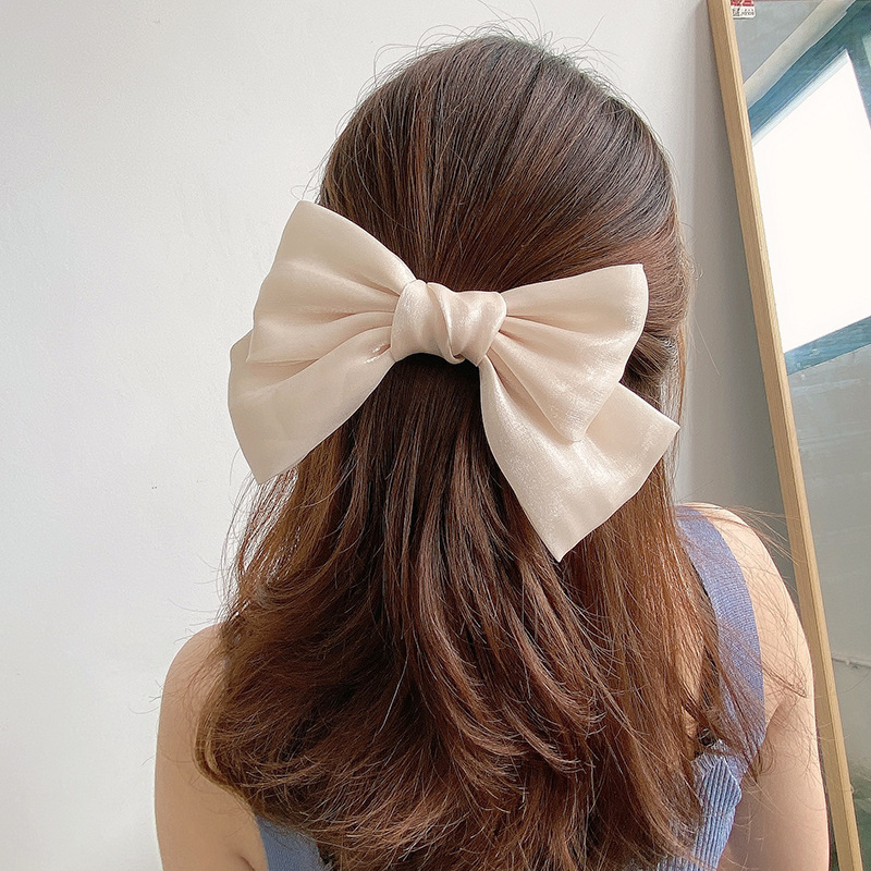 30g Weight Hair Clip Hair Accessories Type 1 Piece Quantity Holiday, Daily Occasion Bow Knot Pattern Women's Gender Sweet, Simple Style Style Women's Sweet Simple Style Bow Knot Cloth Hair Clip 7