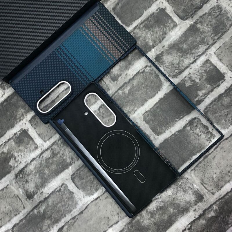 Samsung zfold7 中央軸携帯電話ケース ケブラー磁気 SAMSUNG fold7 アラミド繊維保護に適しています。|undefined