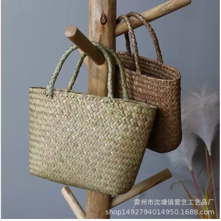 Bolsa de paja de verano bolsa de playa bolsa de conchas bolsa desnuda bolsa de tejido bolsa de niños mini bolsa de cambio bolsa de cinturón bolsa de llaves bolsa de paja image 3