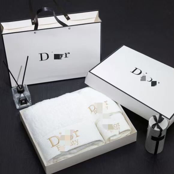 Pure Cotton D Brand Large H Small Fragrance Trendy Bath Towel Beach Towel Couple Set Bath Towel Three-Piece Home Embroidered Towel