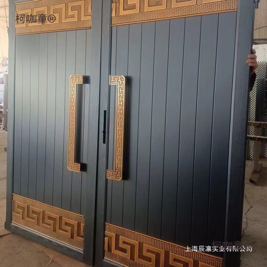 大门大进户门铁门双开门大门对开门中式农村复古烤漆自建房麦太保