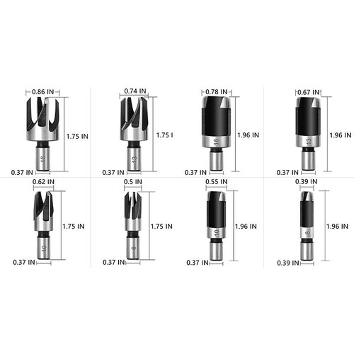 Wooden plug drill bit carbon steel, wooden plug knife, woodworking hole drill bit, claw round wood dowel drill bit carbon steel, wooden plug knife