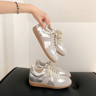 Upgraded Version of Small Height-Increasing Silver Moral Training Shoes for Women 2025 Spring New Versatile Color Matching Casual Sports Shoes