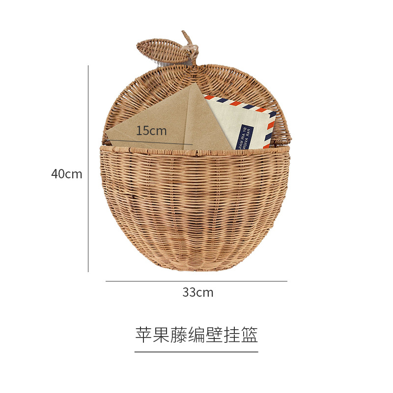 Decoración americana de la casa tela de caña colgante de pared cesto de flores tejido a mano tela de paja colgante cesto de almacenamiento colgante de pared cesto de almacenamiento