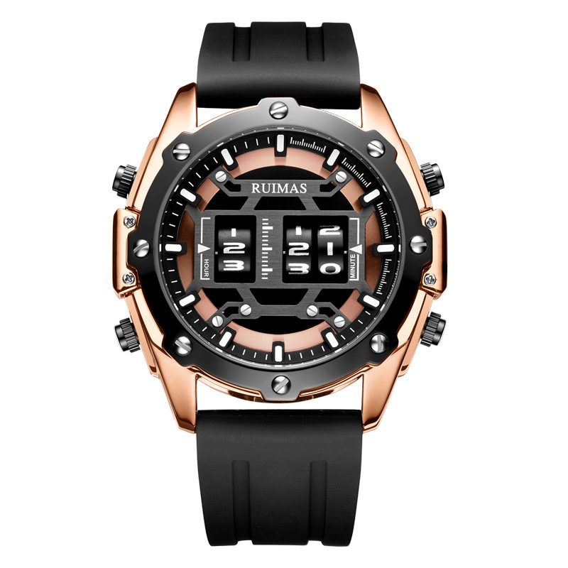Orologio da uomo al quarzo alla moda, impermeabile, con design a rullo, popolare_voghion.com