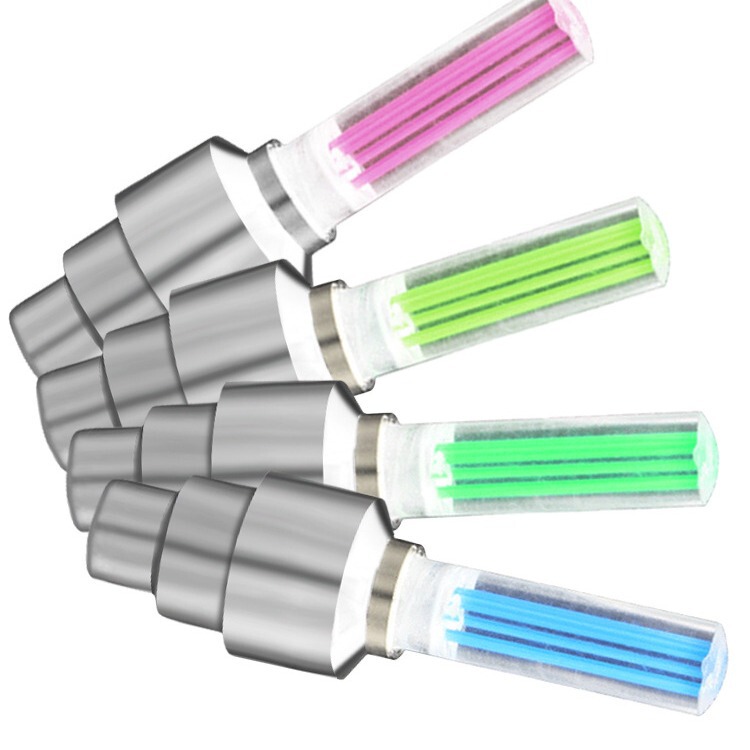 Bicycle air nozzle light lengthened color Hot Wheel Electric Mountain motorcycle valve light children's car decoration supplies