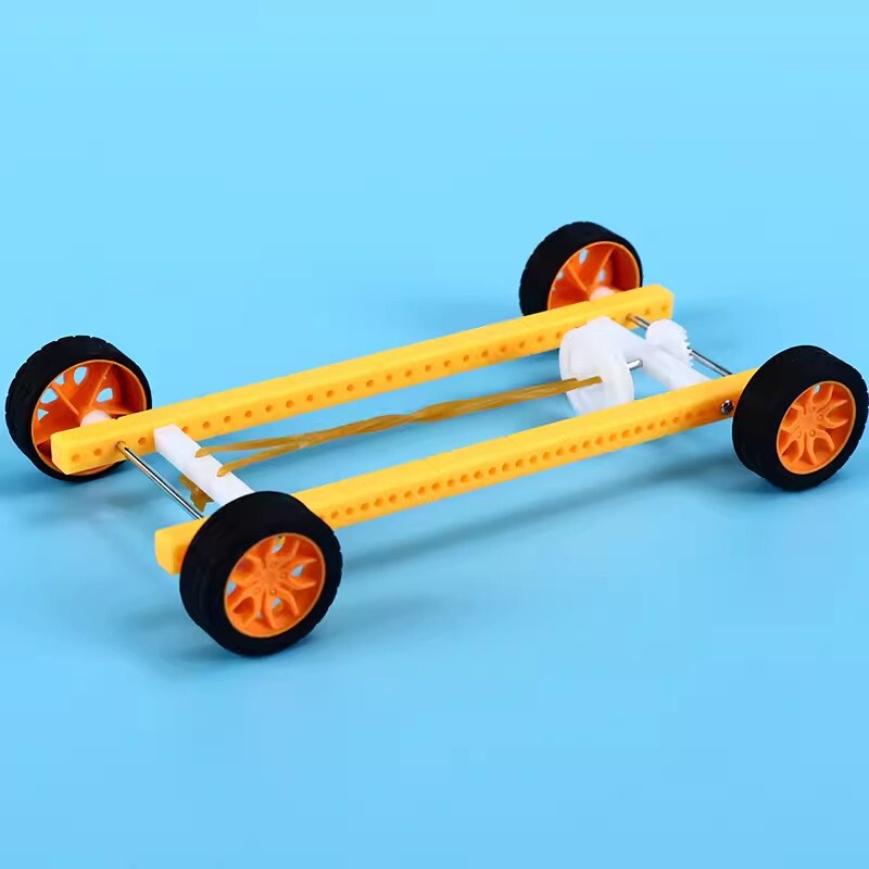 Science and Technology Small Production Rubber Band Powered Car Student DIY Handmade Educational Stem Pull-Back Recoil Car Model Science and Technology Small Production Rubber Band Powered Car Student DIY Handmade Educational Stem Pull-Back Recoil Car Model