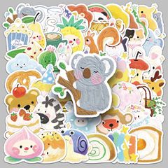 50枚の油絵風クロスボーダーシール漫画オリジナル落書きかわいい防水装飾手帳カードコップシール