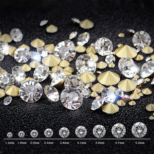 White Pointed-Back Glass Rhinestones DIY Jewelry Accessories Clothing Headwear Nail Art Rhinestones National Trade A-Grade Rhinestones Stacked Rhinestones Crystal