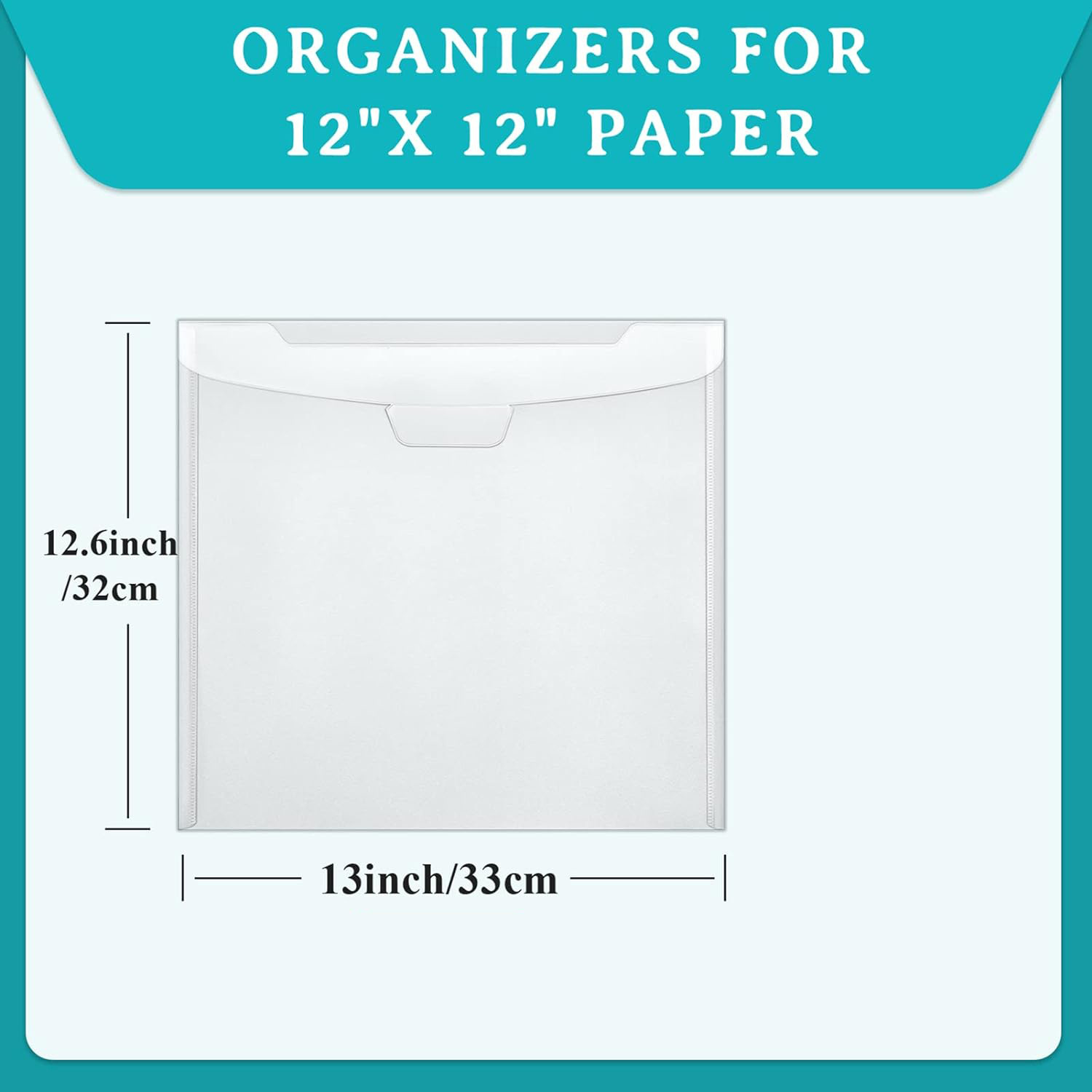 Bolsa de archivo transparente horizontal bolsa de botón PP mini papelería almacenamiento A5 BOLSA DE INFORMACIÓN 32*33cm bolsa de archivo