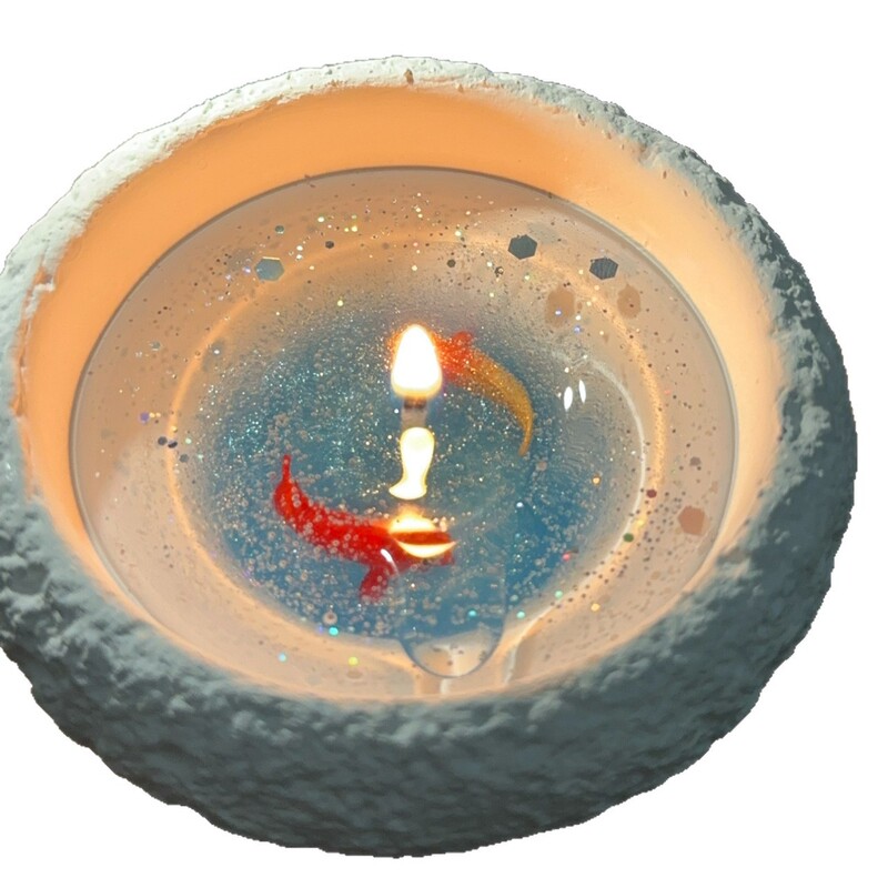 冰晶锦鲤香薰蜡烛星河锦鲤跃光礼盒套装小众生日伴手礼物送女生|undefined
