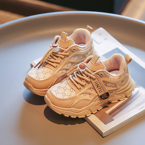 Girls' Dad Shoes 2025 Autumn Children's Korean Style Durable Sports Shoes for Boys, Primary School Students' Casual Shoes