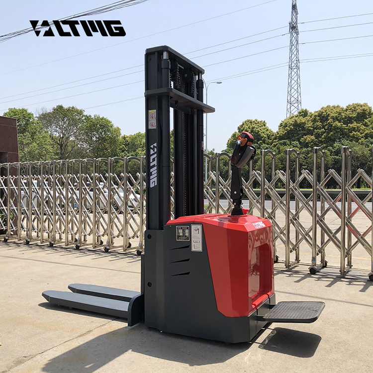 电动堆高车叉车升高车1.5吨站驾式堆高车2t2吨液压搬运升降带踏板