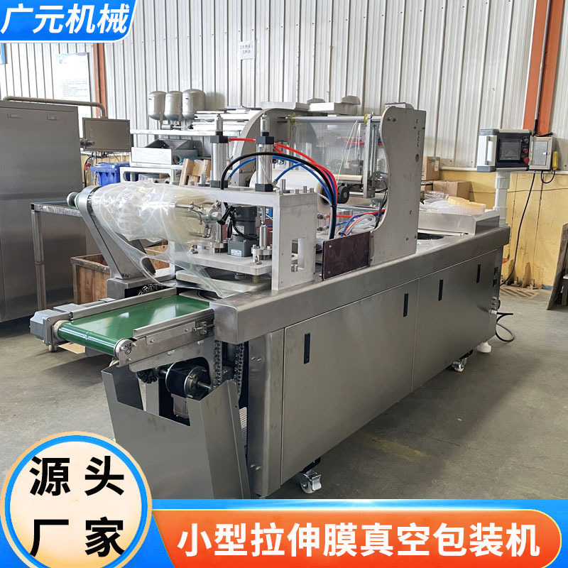 猪肉脯小型拉伸膜真空包装机 牛肉干全自动连续覆膜机 拉伸真空机