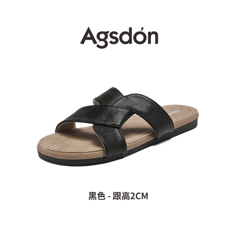 Sandalias planas Augusden cuidadosamente seleccionadas para mujer, nuevas sandalias de playa de verano 2026 para combinar con faldas, sandalias estilo francés.