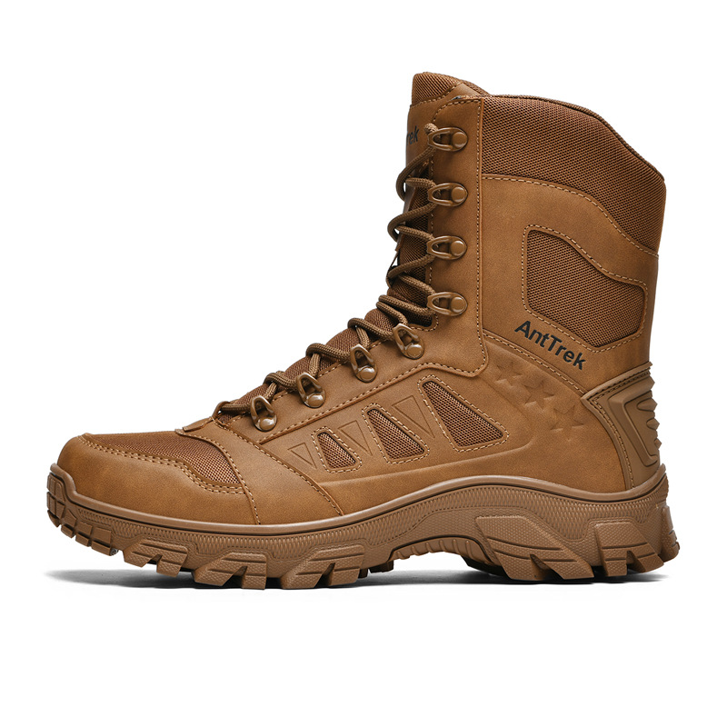 Transfronterizos resistentes a la explosión de venta directa nuevo entrenamiento a pie de combate a pie cómodo desgaste botas militares gruesas zapatos de montaña