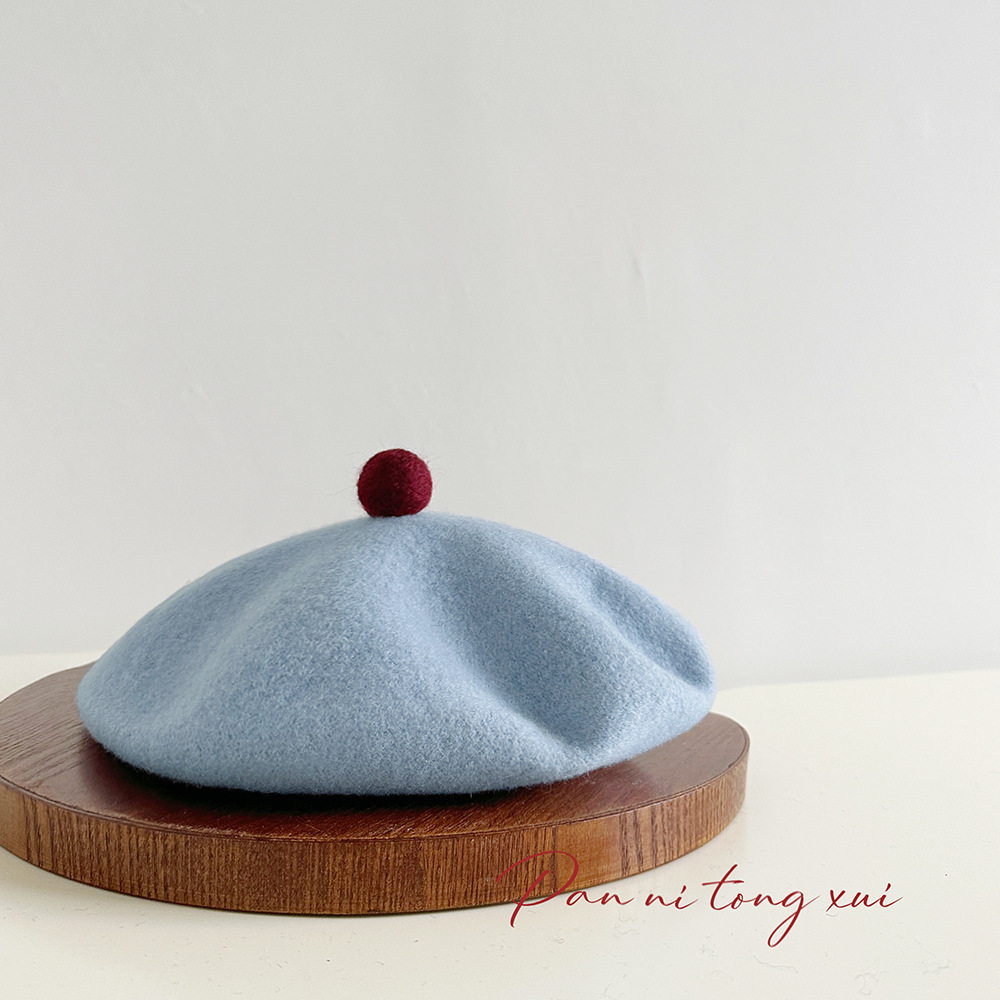 Boina de lana de alta calidad, gorra pintora de lana de feltro, sombrero de invierno, sombrero universal, boina de lana retro de nicho