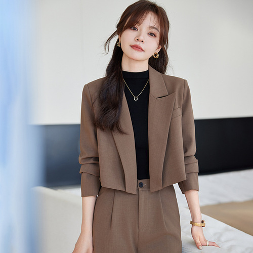 Short blazer for women spring and autumn 2024 new style high-end temperament goddess style casual professional skirt suit