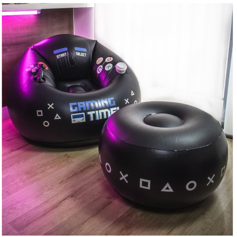 スポットPVC電気競争膨張円形ソファー椅子創造性ネットカフェゲーム背もたれ椅子寝室植毛怠け者ソファー|undefined