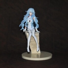 美少女シリーズmh eva绫波丽长髪座り方剧场版モデル置物箱入りフィギュア