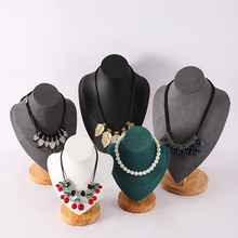 实木模特人像项链展示架脖子饰品首饰展示架珠宝道具实体家用展示