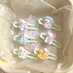 萌えキティヘアクリップかわいい新商品前髪側髪飾りカモ口少女ピンクの髪飾りクリップ
